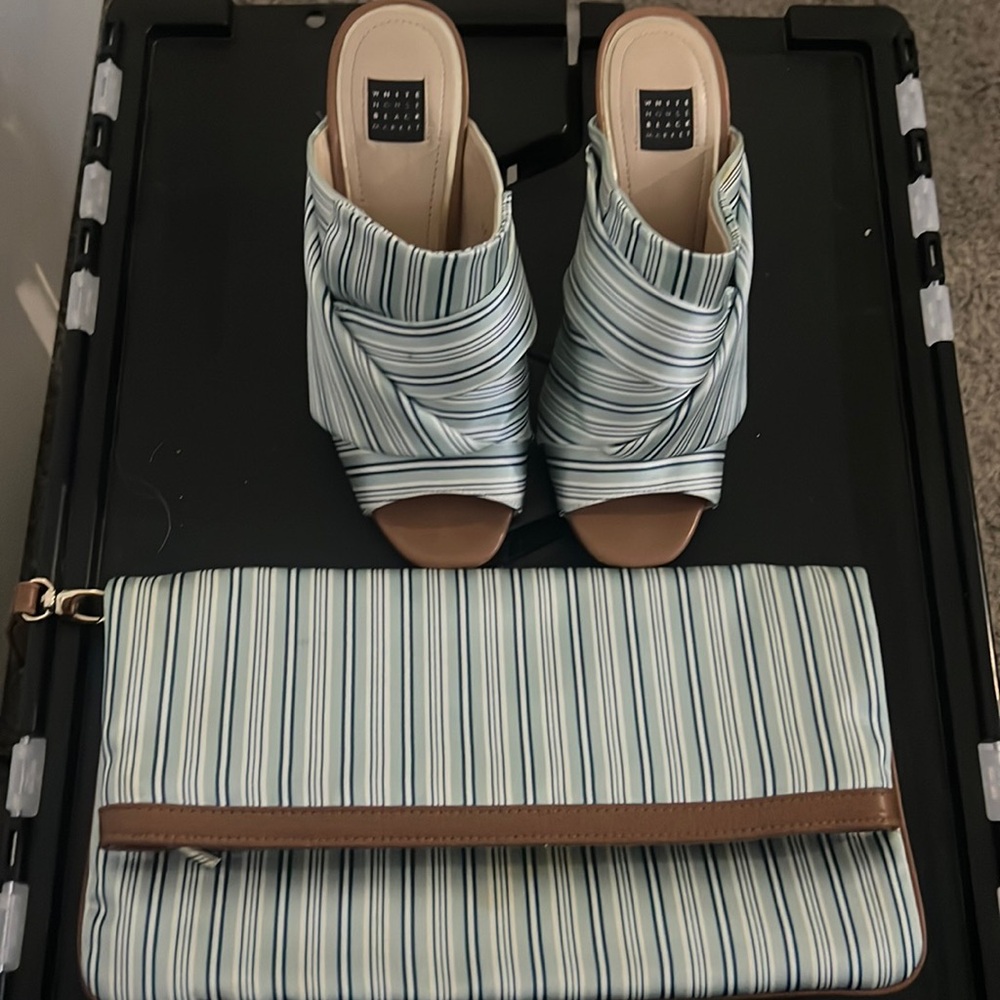 WHITE HOUSE BLACK MARKET- shoes with matching bag.